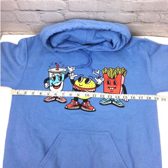 Mr. Beast Burger Retro Graphic Kangaroo Pocket Hooded Pullover Sweatshirt S - Picture 10 of 13
